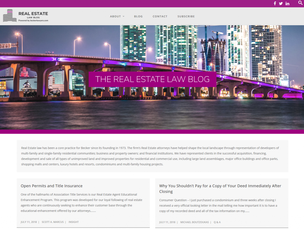 Real Estate Law Blog