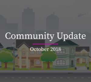 Community Update banner for October