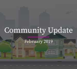 Community Update banner for February