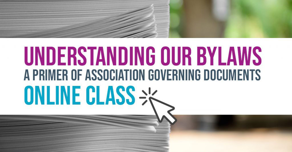 Banner for Understanding our bylaws online class