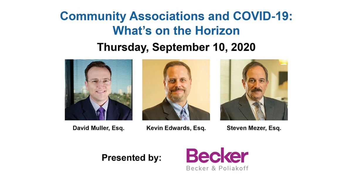 Community Associations and COVID-19: What’s on the Horizon?