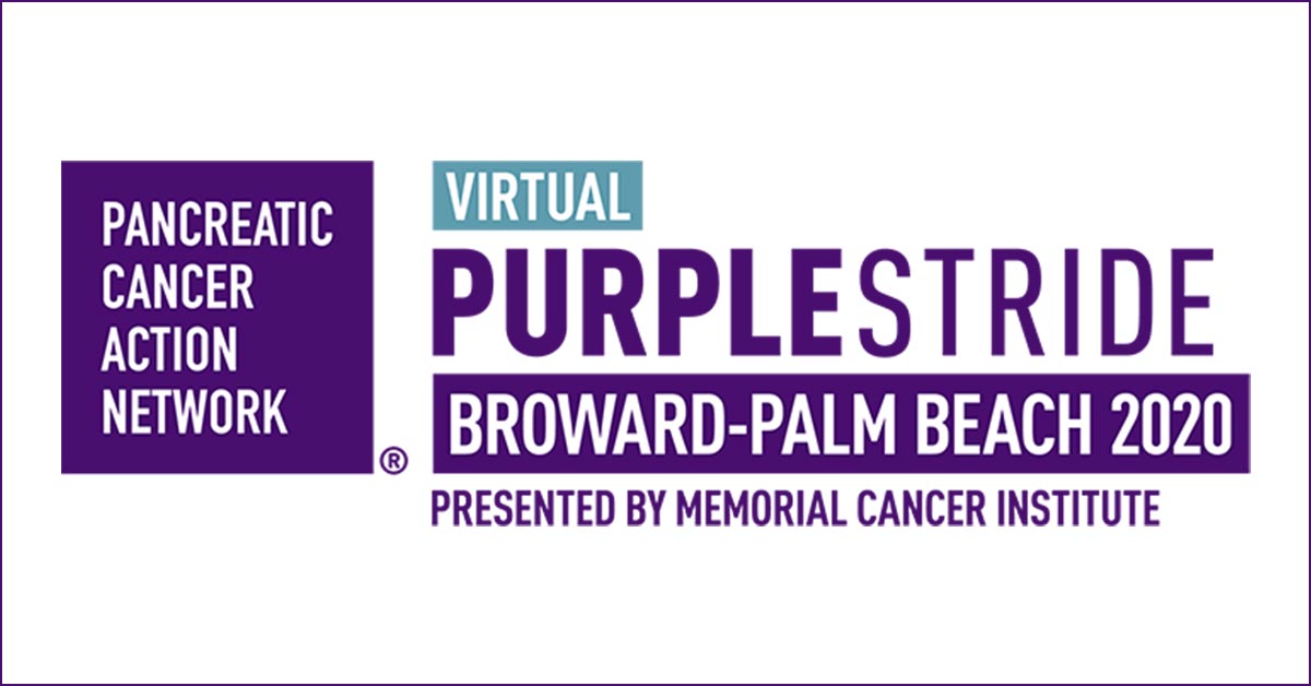 Purple Stride Logo for Broward Palm Beach 2020
