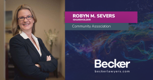 Becker's Robyn Severs, Community Association Law