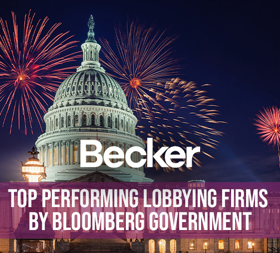 Becker Named Top-Performing Lobbying Firm by Bloomberg Government for Fifth Year