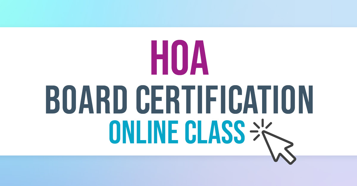 Board Certification: HOA 4-Hour*