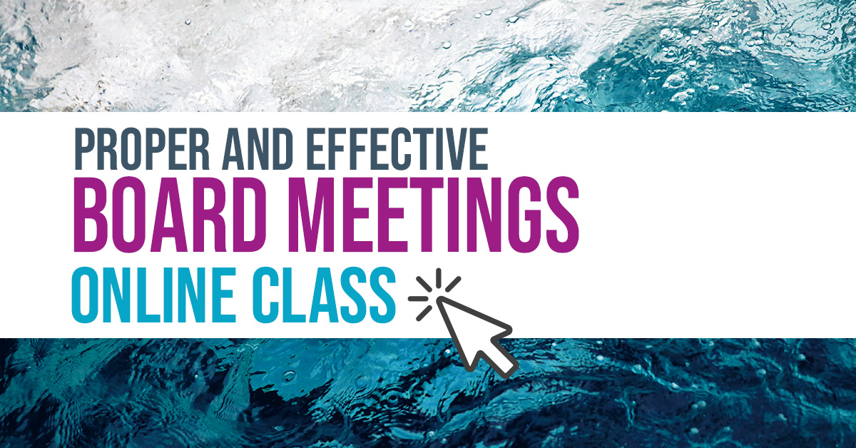 Proper and Effective Board Meetings*